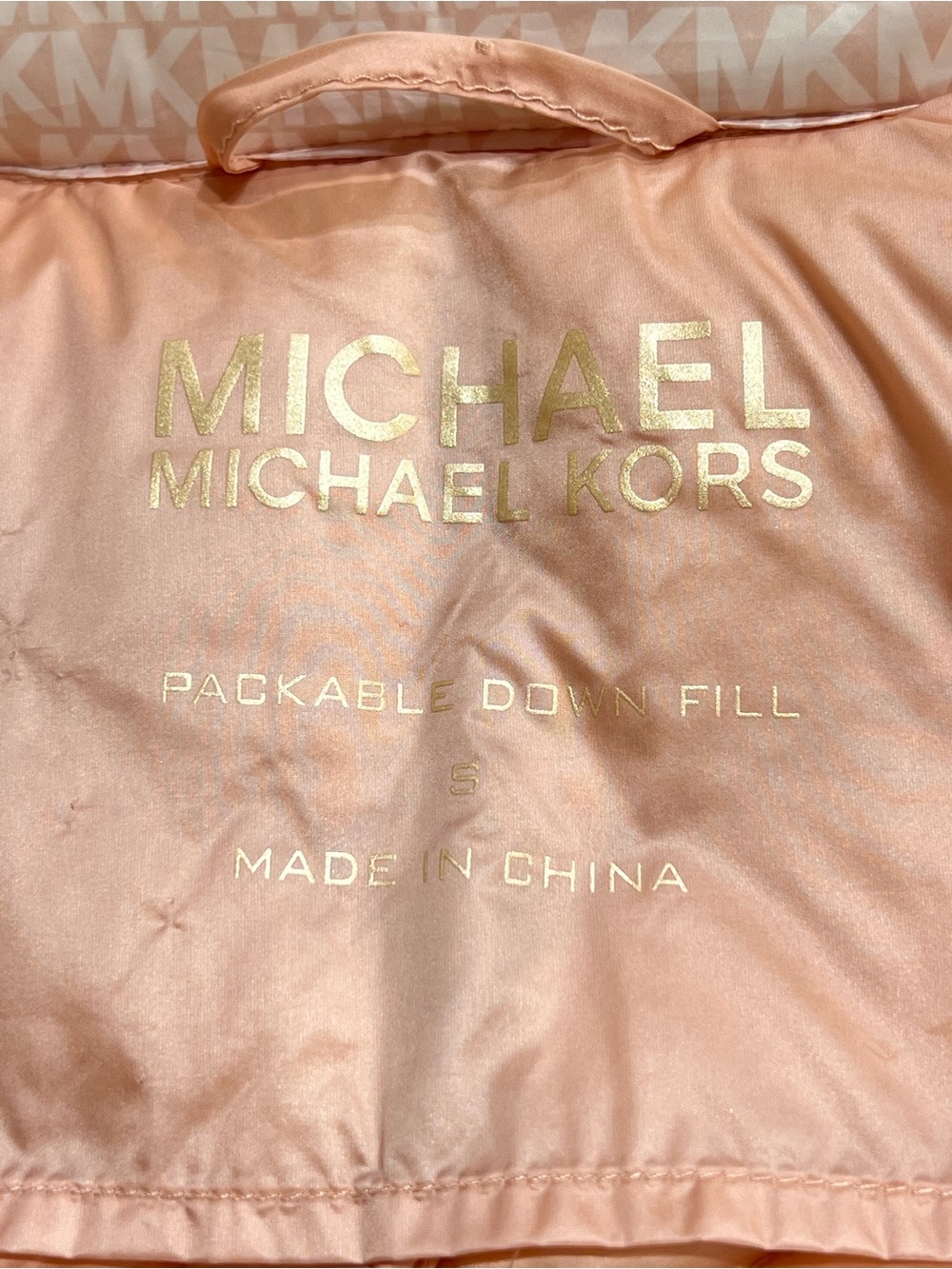 Michael Kors Pink Down Puffer S Vest Quiet Luxury Preppy Coastal Chic MK Spring - Picture 10 of 16